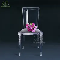 Fabrika satış popüler istifleme düğün olaylar için kristal şeffaf akrilik sandalye
