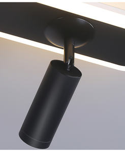 Nouveau plafonnier Led moderne pour éclairage d'intérieur de salon, bande blanche en acrylique avec projecteur - Product Image 5