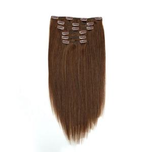 Extensions de cheveux humains à clips, cheveux russes vierges bruts 12A, cuticules alignées, 100% Remy, double trame machine, pour dropshipping - Product Image 2