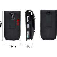 Étui de téléphone universel pour iPhone 15 Pro Max 14 Plus 13 12 11 étui de ceinture en nylon pour téléphone portable, pochette de transport, porte-cartes