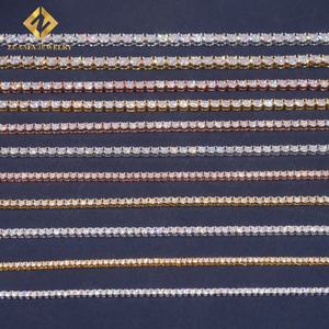 Zuanfa Large Inventories <b>Tennis</b> Chain 925 Sterling <b>Silver</b> 18K Gold Plated Moissanite Diamond <b>Tennis</b> Chain Bracelet Fine Jewelry - Product Image 4