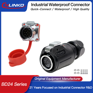 Cnlinko LP24 cáp và kết nối <span class=keywords><strong>14</strong></span> pin hàng không đảo ngược cài đặt cắm và ổ cắm hàng không kết nối - Product Image 2