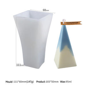 <strong>Pyramid</strong> Candle Silicone Mold DIY Geometric Cone Scented Candle Mold - Product Image 5