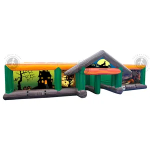 high quality Outdoor 10*10m Inflatable Corn Maze Obstacles Games inflatable corn maze for kids and adult