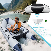 Kayak gonflable en PVC, radeau, bateau de pêche, annexe, yacht de sport, bateau de sauvetage pour plongeurs, durable et léger, à vendre
