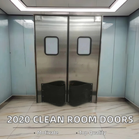 Offre Spéciale design moderne portes de circulation à impact en acier inoxydable nouveau modèle pour la cuisine utiliser salle blanche verre en aluminium pour la nourriture