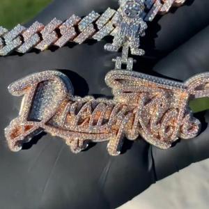 Colgante de Moissanita Premium, Plata de Ley 925, Amuleto Hip Hop, Joyería Fina, Regalo para Hombres y Mujeres - Product Image 2