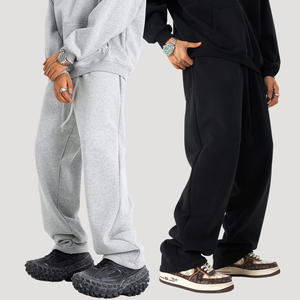 <span class=keywords><strong>Pantaloni</strong></span> <span class=keywords><strong>da</strong></span> <span class=keywords><strong>Uomo</strong></span> in Pile per Autunno/Inverno / <span class=keywords><strong>Pantaloni</strong></span> Casual a Gamba Dritta Larghi e Caldi in Cotone con Coulisse Personalizzabili OEM - Product Image 2