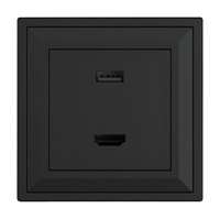 Panel Inteligente KNX Personalizable Laigen Tipo 86 de 8 Funciones, Material Gris Humo, para Control de Escenas en Toda la Casa