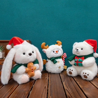 Penjualan Langsung Pabrik Boneka Salju Natal Lucu Bahan Lembut 20cm Hiasan Hewan Kartun Hadiah Mainan Boneka