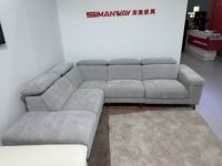 OEM Elektrisches 4-Sitzer Ecksofa mit verstellbarer Kopfstütze, L-förmiger Relaxsessel und Schaumstoffpolsterung für Luxushotels