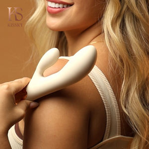 Masajeador Vibrador Doble Recargable por USB, Totalmente Impermeable, de Silicona Segura para el Cuerpo, con 10 Configuraciones de Vibración, Modelo Conejo para Mujeres - Product Image 2