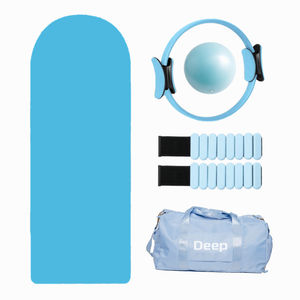 महिलाओं के लिए कस्टम लोगो थोक योग गुलाबी खिंचाव के कपड़े प्रतिरोध बैंड, पाइलेट्स किट के साथ रिंग - Product Image 4