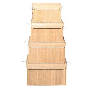 wholesale rectangular handmade storage trunk with latic decor