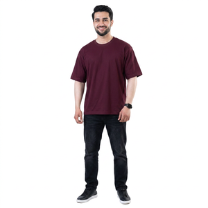 High Quality <b>Men</b> Casual Streetwear <b>T</b>-<b>Shirt</b> Fashionable Boxy Fit Mesh Custom Logo 100% <b>Poly</b> Oversized <b>T</b> <b>shirts</b> with puff printing - Product Image 1