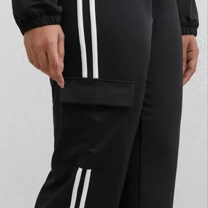 Ensemble survêtement femme décontracté à col montant, manches longues, coupe oversize, avec sweat à capuche zippé et pantalon de jogging, couleur unie, longueur cheville - Product Image 4