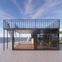 Contenedor Prefabricado Inteligente de 20 Pies, Casa de Oficina Prefabricada de Lujo, Mansión Prefabricada
