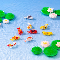 Miniatures de poissons en résine, figurines de poissons Koi miniatures pour paysage de mousse, terrarium, jardin féerique, décoration, accessoires