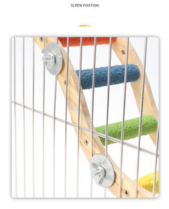Escalade Échelle Perruche Cage Accessoires En Bois Jouer Gymnases Exercice Robuste Oiseau Perches Plate-Forme Balançoire pour Petits Oiseaux - Product Image 4