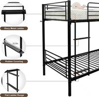 Lit superposé en acier de haute qualité, moderne, double sur double, avec cadre robuste et protection de sécurité, mobilier de chambre à coucher, direct usine