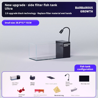 Aquarium de bureau rectangulaire en verre transparent ultra blanc de style moderne de haute qualité en gros 220v