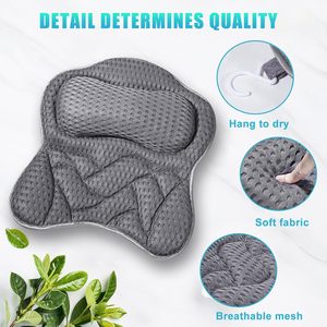 Almohada de Baño Premium 3D AirMesh para Mujeres y Hombres, Cómoda Almohada para Bañera con Fuertes Ventosas Antideslizantes para Uso en la Bañera - Product Image 5