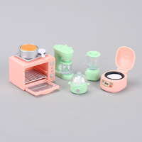 Mini four à riz, mini four, mini presse-agrumes, mini cuiseur vapeur en plastique pour maison de poupée, jouet de décoration pour enfants de 5 à 14 ans, unisexe