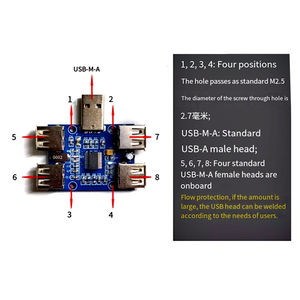 Hub USBHUB USB2.0, Controlador de 4 Puertos, Módulo de Expansión USB, Chip GL850G - Product Image 6