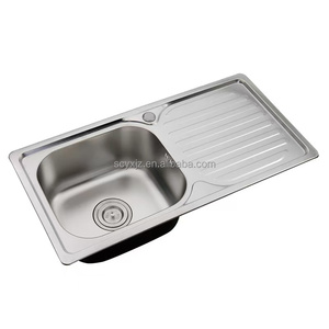 Juego de <span class=keywords><strong>fregadero</strong></span> de cocina de un solo tazón <span class=keywords><strong>con</strong></span> <span class=keywords><strong>escurridor</strong></span> y grifo <span class=keywords><strong>con</strong></span> carrito para lavar platos y verduras - Product Image 5