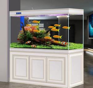 Tanque de peces Sala de estar Hogar Vidrio superclaro Filtro inferior de acuario mediano y grande Dragón ecológico Tanque de peces Oficina - Product Image 3