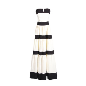 Robe Grande Ample Style Cour Française Été 2026 Nouvelle Collection avec Nœud et Rayures Contrastées pour Femme - Product Image 2