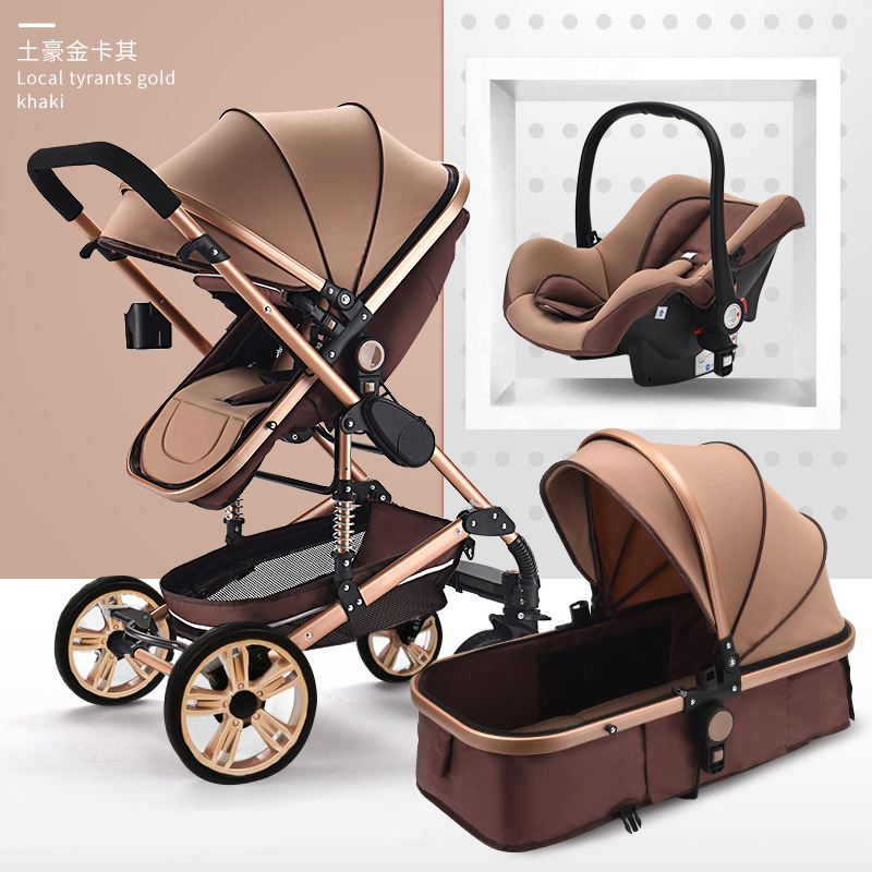 Cesta de carrito eva de cuatro ruedas Haojin tube-khaki