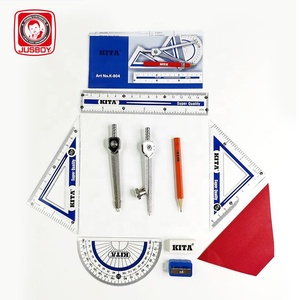 Jusboy Đồ Dùng Học Tập Toán Học Văn Phòng Phẩm Hộp Hình Học Chất Lượng Cao Trở Lại Trường Học Toán Học Thiết Lập Bản Vẽ Vòng Tròn La Bàn - Product Image 3