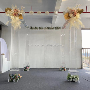 High Quality <strong>Mirror</strong> Acrylic <strong>Columns</strong> Pedestals Flower Decoration Backdrop Mandap for Wedding Decoration - Product Image 5
