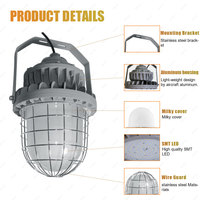 Lampu LED Anti Ledakan Berbahan Aluminium Alloy 100W 5600k IP66 Nema 4X Hemat Energi Efisiensi Tinggi Garansi 5 Tahun