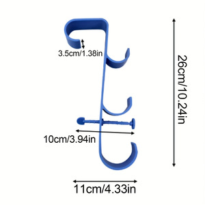Pool Hook Bracket Blue Outdoor Pool Cleaning Tool Storage Rack For Above Ground Pool Accessories - Product Image 3