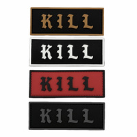 스팟 크리에이티브 직사각형 3D KILL 배지 훅앤루프 PVC 패치 암밴드 사기 증진 배지 전술 배낭 및 모자에 적합