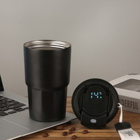 Mug isotherme de voyage en acier inoxydable 304 avec affichage de la température intelligent, logo personnalisé, 550 ml