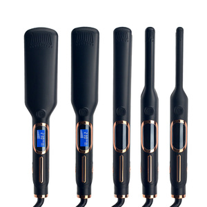เครื่องหนีบผม MCH 500F ขนาด 5 ซม. x 4 ซม. x 2.4 ซม. เคลือบไทเทเนียมทัวร์มาลีน หน้าจอ LCD สำหรับใช้ในร้านเสริมสวย - Product Image 1
