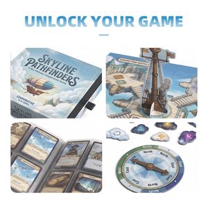 FUXI Iris Wing Carrom Board & Card Game Educational Family Fun Board Game with Full Color Printing Cardboard Components - Product Image 3