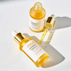 Private Label Hydrating Nourishing Honey Face Oil Liquid Skin Care Product Female Acid Anti-aging Whitening Face Care Gold Serum