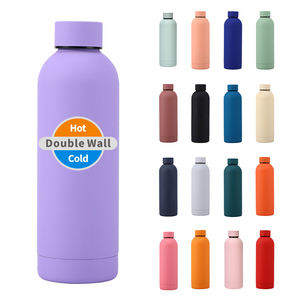 Botella de agua con logotipo personalizado de fábrica térmica de acero inoxidable 304 de FAMO, pintura mate, termos y termos para deportes al aire libre - Product Image 1