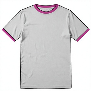 230g Heavyweight 100% Cotton Ringer <b>T</b>-<b>Shirt</b> Short Sleeve O-Neck Loose Fit for <b>Men</b> Streetwear - Product Image 4