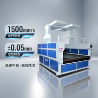 Machine de gravure laser industrielle à double rail 2024 double tête asynchrone et alimentation automatique pour tissu en cuir