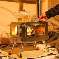 Poêle à bois portable Luling ZC360, durable, en acier inoxydable, pour la cuisine en camping et en extérieur
