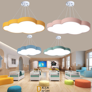Cloud-shaped Ceiling <b>Light</b> <b>Led</b> Touch Control For Kindergarten Early Childhood Education Center Classroom <b>Hallway</b> Study - Product Image 1