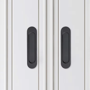 Aluminum Furniture Hidden Recessed Flush <b>Pulls</b> <b>Handle</b> Wardrobe Cabinet <b>Door</b> Embedded Hidden <b>Handle</b> for Kitchen & Dresser Use - Product Image 5