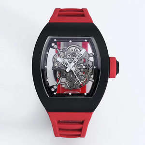 Reloj Mecánico de Alta Calidad para Hombre, Resistente a los Arañazos, con Correa de Goma Roja Duradera - Product Image 2