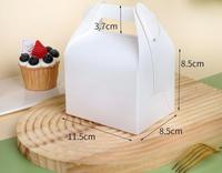 Boîte à gâteau personnalisée recyclable de marque Yafeng, imprimée, en papier kraft avec poignée, de qualité alimentaire, pour desserts, mousses, emballage portable pour pâtisseries