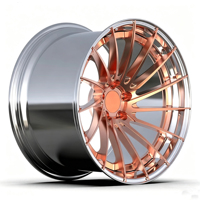 Nouvelles jantes en alliage d'aluminium forgé de 24 pouces en 2 pièces, design maille or rose, 6x139.7, ajustement universel pour Hilux Diesel